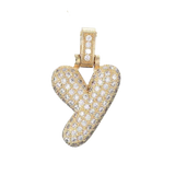 Pave Letter Y Bag Charm BC055
