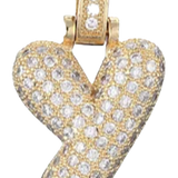 Pave Letter Y Bag Charm BC055