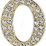 Focal Bag Charm: Pave Letter O Bag Charm BC044