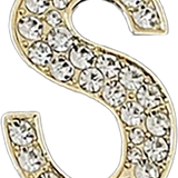 Pave Letter S Bag Charm BC049