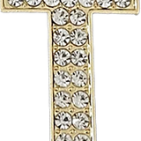 Focal Bag Charm: Pave Letter T Bag Charm BC050