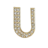 Focal Bag Charm: Pave Letter U Bag Charm BC051