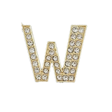 Pave Letter W Bag Charm BC053