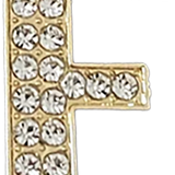 Focal Bag Charm: Pave Letter F Bag Charm BC036