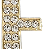 Pave Letter F Bag Charm BC036