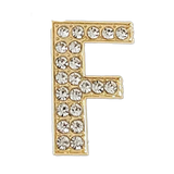 Pave Letter F Bag Charm BC036