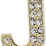 Pave Letter J Bag Charm BC040