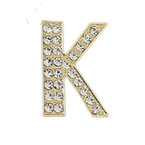 Focal Bag Charm: Pave Letter K Bag Charm BC041