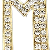Pave Letter M Bag Charm BC043
