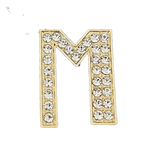 Pave Letter M Bag Charm BC043