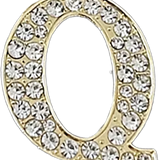 Focal Bag Charm: Pave Letter Q Bag Charm BC047