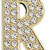 Pave Letter R Bag Charm BC048