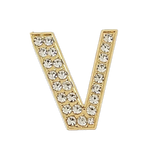 Pave Letter V Bag Charm BC052