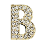 Pave Letter B Bag Charm BC032