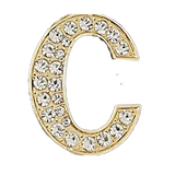 Pave Letter C Bag Charm BC033