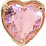 Pink Crystal Heart Bag Charm BC030