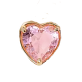 Pink Crystal Heart Bag Charm BC030