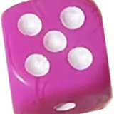 Pink Dice Bag Charm BC023