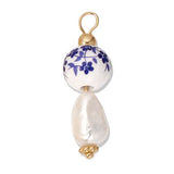 Porcelain Bead With Pearl CW005