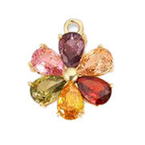 Rainbow Crystal Flower Charm HF024