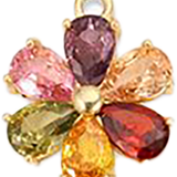 Rainbow Crystal Flower Charm HF024